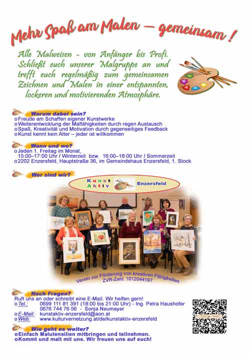 Kunst Aktiv Enzersfeld - Verein zur Förderung von kreativen Fähigkeiten